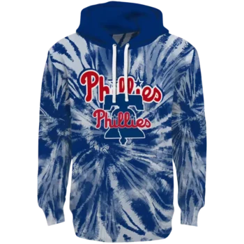 Philadelphia Phillies Blue Tie Dye Hoodie – MLB Fan Sweatshirt