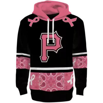 Pittsburgh Pirates Black & Pink Awareness Ribbon Hoodie