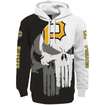 Pittsburgh Pirates Punisher Hoodie Black & White – MLB Fan Gear