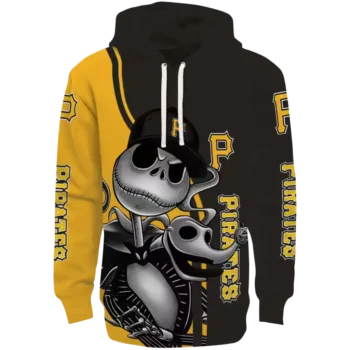 Pittsburgh Pirates Jack Skellington Black Hoodie - MLB Fan Gear
