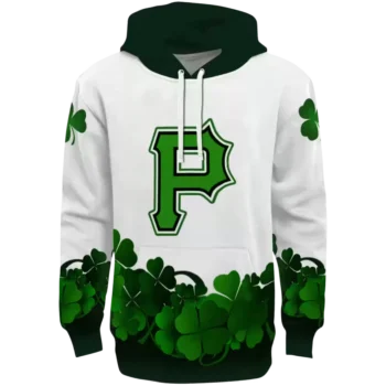 Pittsburgh Pirates White Green Lucky Motif Hoodie - Fan Gear