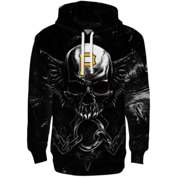 Pittsburgh Pirates Skull Hoodie - Black Team Apparel