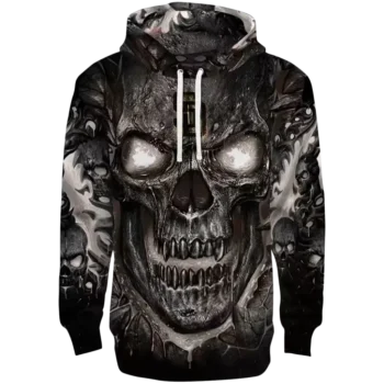 San Diego Padres Demonic Skull Hoodie - Brown & Black Design