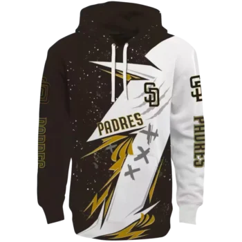 San Diego Padres Brown White Dynamic Slash Hoodie - MLB Gear