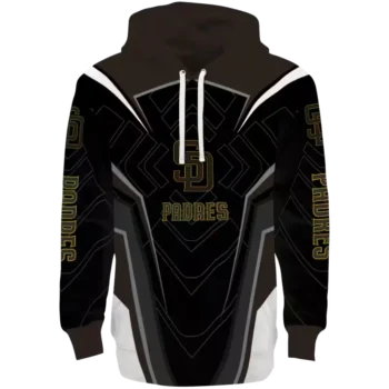 San Diego Padres Futuristic Brown & Black Hoodie - Stylish MLB Gear