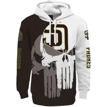 San Diego Padres Punisher Hoodie Brown White – MLB Fan Gear