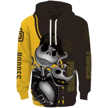 San Diego Padres Jack Skellington Hoodie – Brown MLB Fan Gear