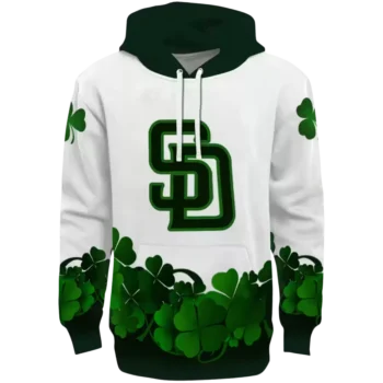 San Diego Padres Lucky Motif White & Green Hoodie – MLB Apparel