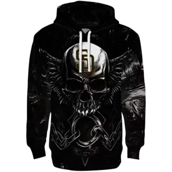 San Diego Padres Skull Hoodie Brown Black – MLB Fan Apparel