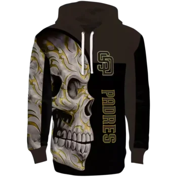 San Diego Padres Skull Hoodie Brown Black – MLB Fan Sweatshirt