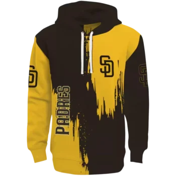 San Diego Padres Brown Splatter Effect Hoodie – MLB Team Gear