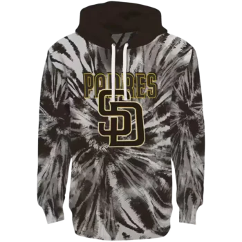 San Diego Padres Brown Tie Dye Hoodie – Stylish MLB Fan Gear