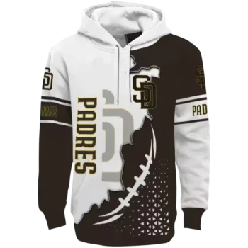 San Diego Padres Brown White Triangular Pattern Hoodie