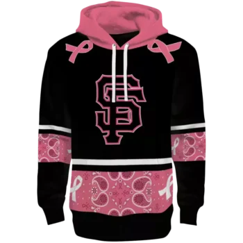 San Francisco Giants Black & Pink Awareness Ribbon Hoodie
