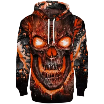 San Francisco Giants Demonic Skull Hoodie - Orange & Black