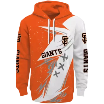 San Francisco Giants Orange White Dynamic Slash Hoodie
