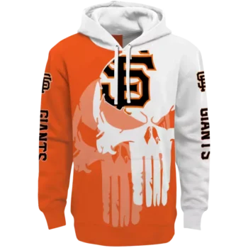 San Francisco Giants Orange White Punisher Graphic Hoodie