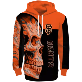 San Francisco Giants Skull Hoodie - Orange & Black Team Apparel