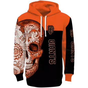 San Francisco Giants Sugar Skull Hoodie – Orange & Black Design