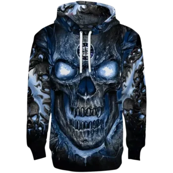 Seattle Mariners Navy Black Hoodie with Demonic Skull Design