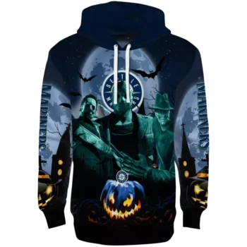 Seattle Mariners Halloween Hoodie Navy Blue Black – MLB Fan Gear