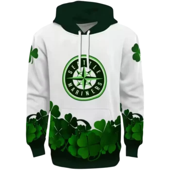 Seattle Mariners White & Green Hoodie – Lucky Motif Design