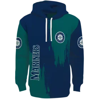 Seattle Mariners Navy Blue Splatter Hoodie – MLB Official Gear