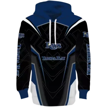 Tampa Bay Rays Futuristic Navy Black Hoodie – Stylish MLB Gear