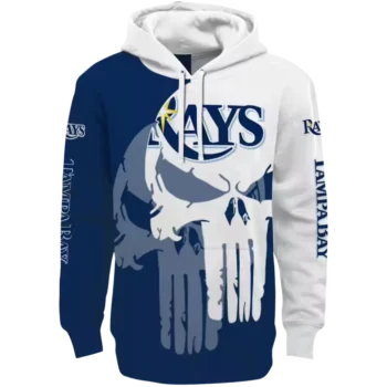 Tampa Bay Rays Punisher Hoodie Navy White – MLB Fan Gear