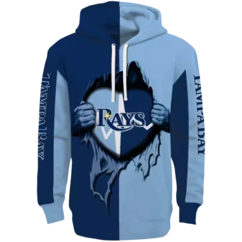 Tampa Bay Rays Navy Heartbeat Graphic Hoodie – MLB Fan Gear
