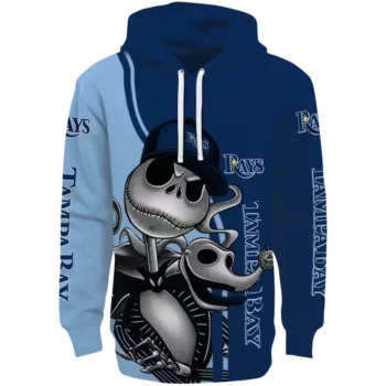 Tampa Bay Rays Jack Skellington Navy Hoodie – MLB Fan Sweatshirt