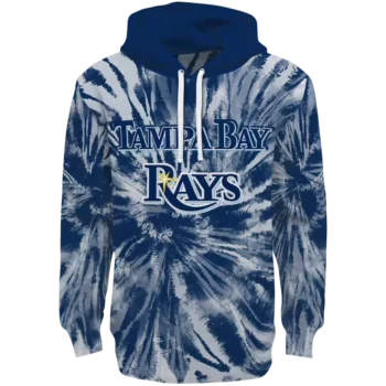 Tampa Bay Rays Navy Tie Dye Hoodie – Stylish MLB Sweatshirt