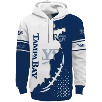 Tampa Bay Rays Navy White Triangular Pattern Hoodie