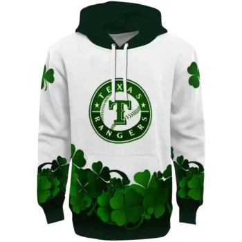 Texas Rangers White Green Hoodie – Lucky Motif Design