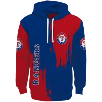 Texas Rangers Blue Splatter Hoodie – MLB Team Sweatshirt