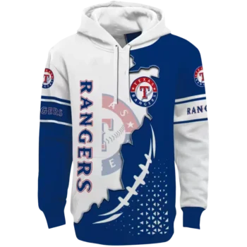 Texas Rangers Blue White Triangular Pattern Hoodie - Official Gear
