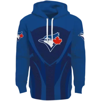 Toronto Blue Jays Blue Black Hoodie with Concentric Lines Design