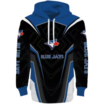 Toronto Blue Jays Futuristic Hoodie – Blue & Black Design