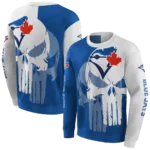 toronto-blue-jays-graphic-punisher-blue-white-hoodie-best-selling.webp