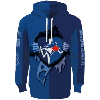 Toronto Blue Jays Heartbeat Hoodie – Blue MLB Fan Sweatshirt