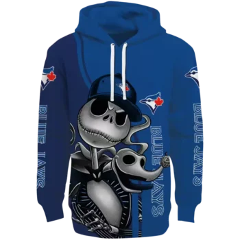 Toronto Blue Jays Jack Skellington Hoodie – Blue MLB Fan Gear