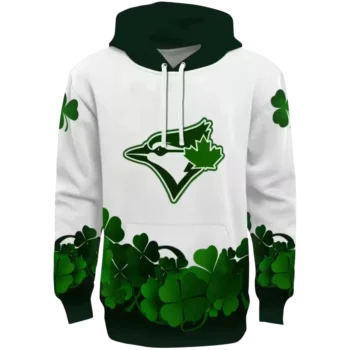Toronto Blue Jays White Green Hoodie – Lucky Motif Design