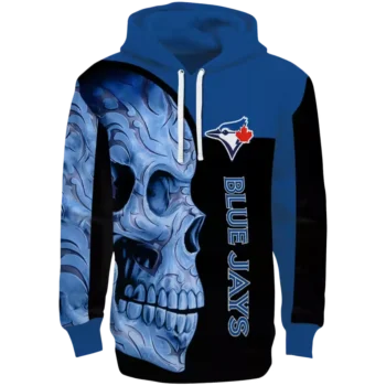 Toronto Blue Jays Skull Hoodie – Blue & Black Crewneck Sweatshirt