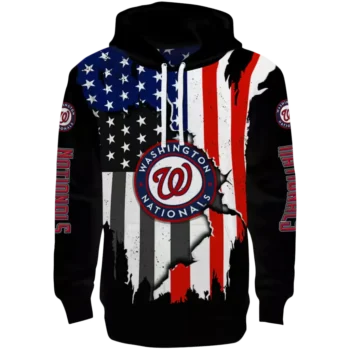 Washington Nationals Black Hoodie - American Pride Design
