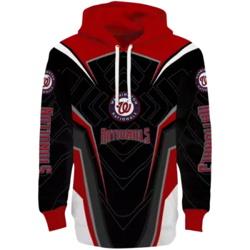Washington Nationals Red Black Futuristic Hoodie – MLB Fan Gear