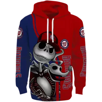Washington Nationals Jack Skellington Hoodie – Red Team Sweatshirt