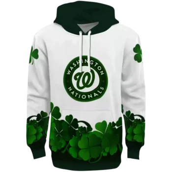 Washington Nationals White Green Hoodie – Lucky Motif Design