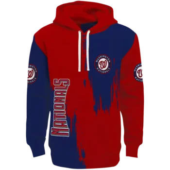 Washington Nationals Red Splatter Effect Hoodie – Official MLB Gear