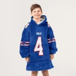 Nfl Buffalo Bills Blanket Hoodie James Cook Iii Blue 1