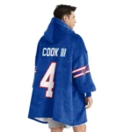 Nfl Buffalo Bills Blanket Hoodie James Cook Iii Blue 1